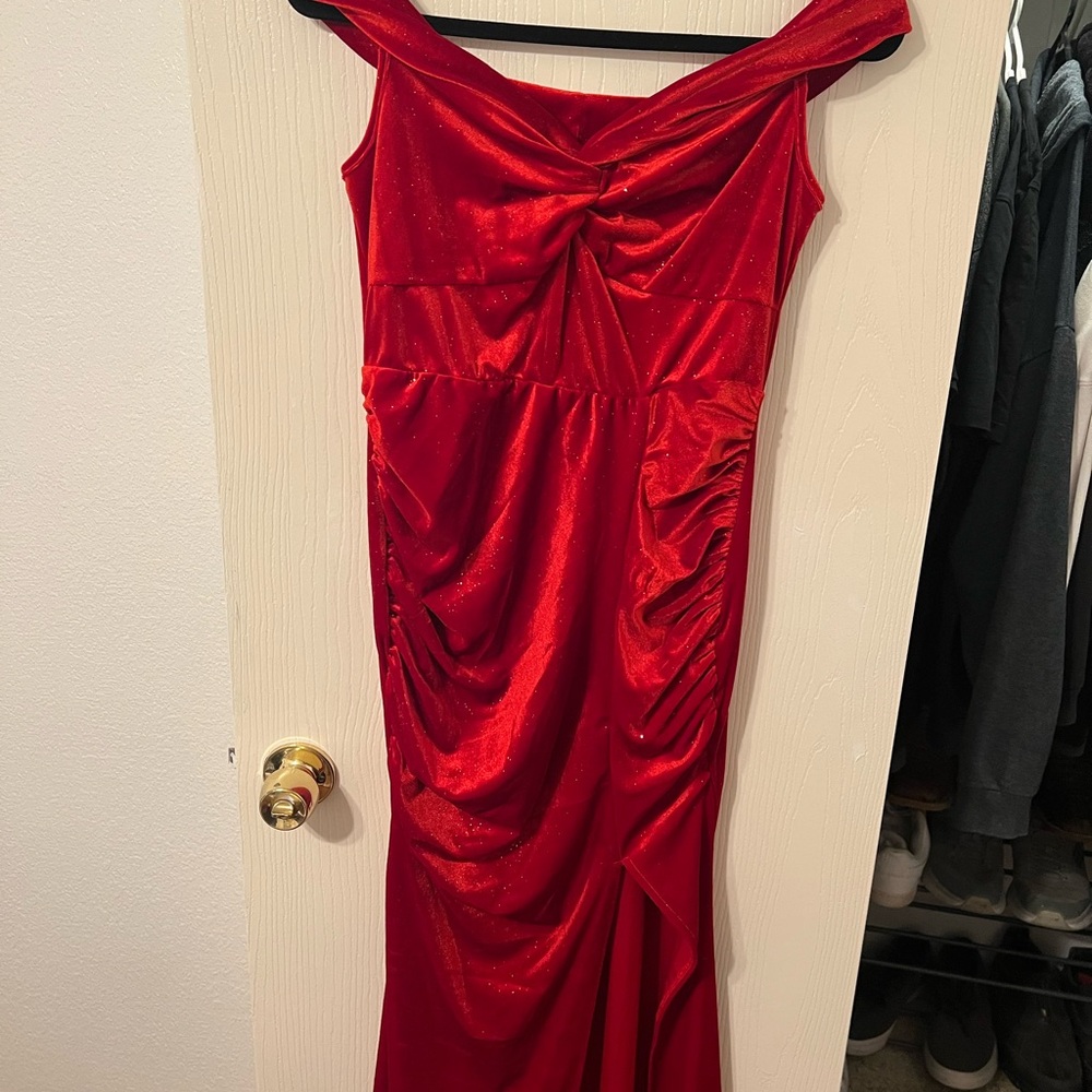SHEIN Glamorous Red Prom Dress
